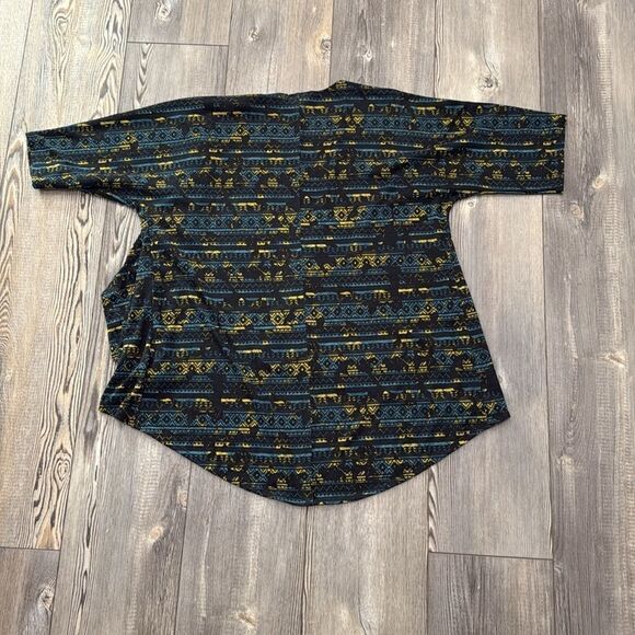 LuLaRoe Lindsey Tribal Print Open Kimono - Picture 5 of 6